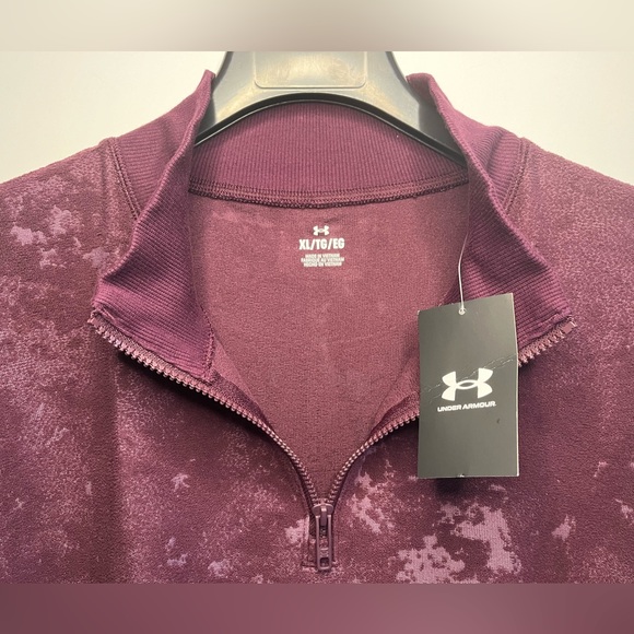 Under Armour Journey Stretch Short Sleeve 1/4 zip Terry Jacquard Jersey Knit Top - Picture 11 of 16